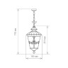 Уличный светильник подвесной Diadema черное золото Diadema H (GLYF-8046H) черное золото