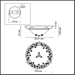 Настенно-потолочный светильник Tender 2796/3C