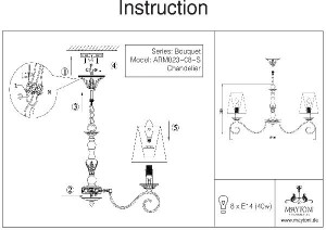 Подвесная люстра Bouquet ARM023-08-S