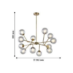 Потолочная люстра Bullae 2135-12P