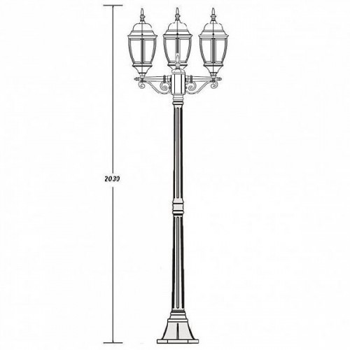 Наземный фонарь  91208L B Gb