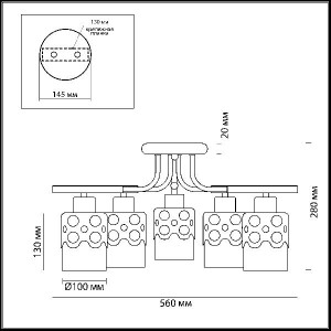 Потолочная люстра Colett 3272/5C