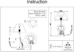 Интерьерная настольная лампа Bouquet ARM023-11-S
