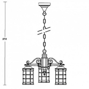 Уличный светильник подвесной 81270/3 Gb