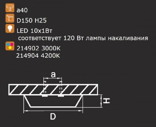 Потолочный светильник URBANO 214902