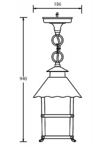 Уличный светильник подвесной 81405 Gb