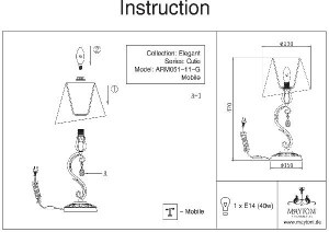 Интерьерная настольная лампа Cutie ARM051-11-G