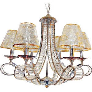 Потолочная люстра Q8148 Q8148/6  chrome white crystal