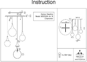Подвесной светильник Dewdrop P225-PL-150-N