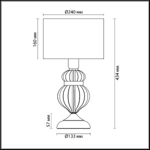 Интерьерная настольная лампа Lilit 4687/1T