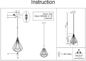 Подвесной светильник Calaf P360-PL-250-W