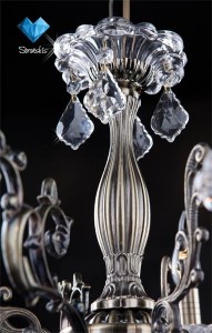 Подвесная люстра 3281 3281/5 античная бронза/прозрачный хрусталь Strotskis