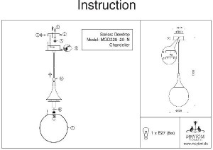 Подвесной светильник Dewdrop P225-PL-200-N