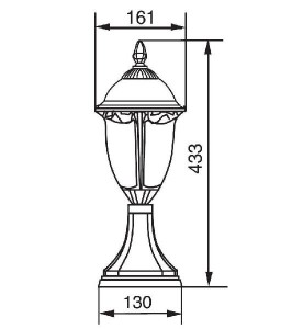 Наземный фонарь 89104S Bl