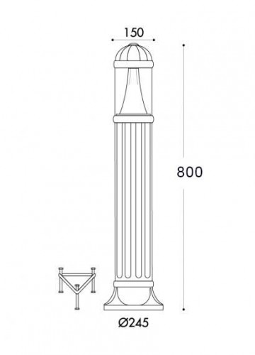 Наземный фонарь Sauro D15.554.000.AXD1L