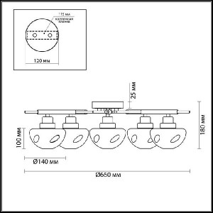 Потолочная люстра Yoshi 4405/5C