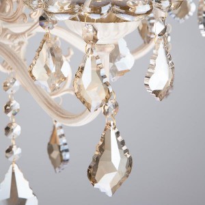 Подвесная люстра 3281 3281/5 белый с золотом/тонированный хрусталь Strotskis