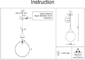 Подвесной светильник Dewdrop P225-PL-300-N
