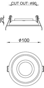 Точечный светильник Caeli 110012