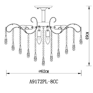Потолочная люстра Emilia A9172PL-8CC