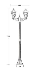 Наземный фонарь 79808 lg A Bl