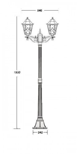 Наземный фонарь  79808 lg A Bl