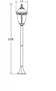 Наземный фонарь 89106L Bl