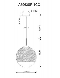 Подвесной светильник Jupiter Chrome A7963SP-1CC