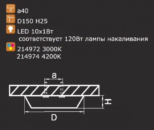 Потолочный светильник URBANO 214974