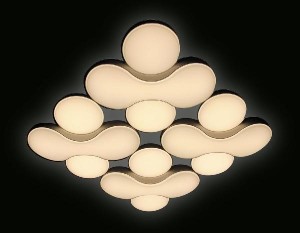 Потолочная люстра Orbital Granule FG1066/4 WH 208W D720*720