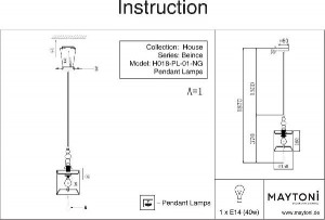 Подвесной светильник Bience H018-PL-01-NG