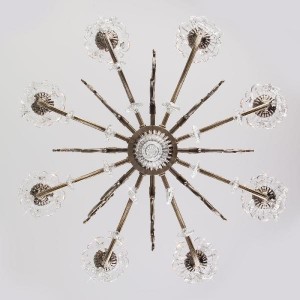 Подвесная люстра 3281 3281/8 античная бронза/прозрачный хрусталь Strotskis