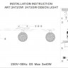 Настенно-потолочный светильник Aketi 2472/3W