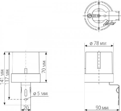 Датчик освещенности  SNS-L-07 5500W IP44 Белый