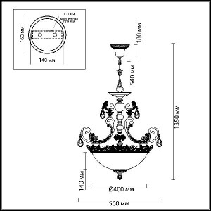 Подвесной светильник Ponga 2431/3
