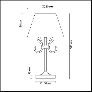 Интерьерная настольная лампа Mildred 4437/1T