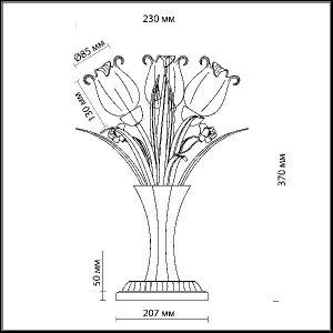 Интерьерная настольная лампа Merida 2652/3T