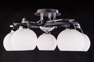 Потолочная люстра 9654 9654/5 хром/венге