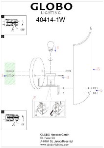 Настенный светильник Alivia 40414-1W