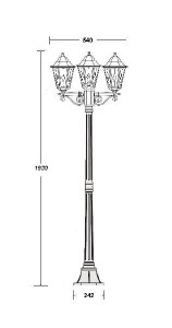 Наземный фонарь 79808 lg B Bl