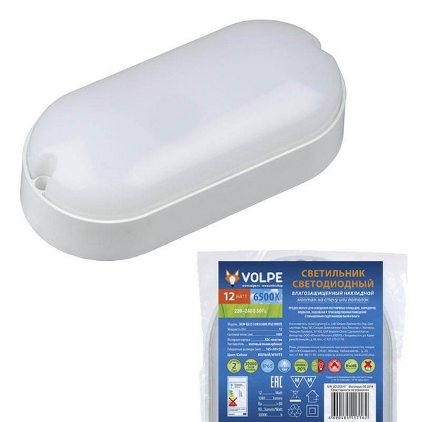 Потолочный светильник ULW-Q225 12W/6500К IP65 WHITE Потолочный светильник ULW-Q225 12W/6500К IP65 WHITE