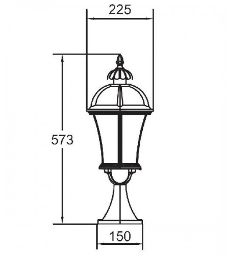 Наземный фонарь  95204L Bl