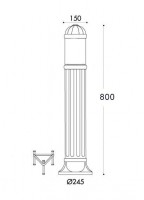 Наземный фонарь Sauro D15.554.000.BXE27H.FC1