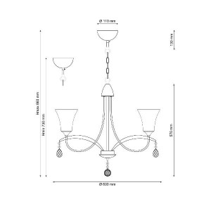 Подвесная люстра Rimini RIMINI 101.3