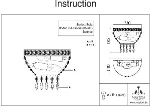 Бра Bella DIA750-WB01-WG