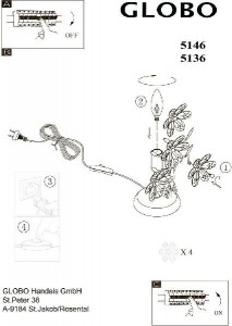 Интерьерная настольная лампа Purple 5146