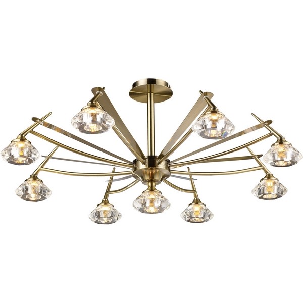 Потолочная люстра 907 907-09-53 antique brass Потолочная люстра 907 907-09-53 antique brass
