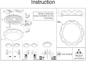 Потолочный светильник Crystallize MOD999-04-W