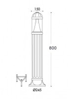 Наземный фонарь Sauro D15.554.000.LXD1L