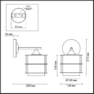 Бра Rotondum 3504/1W